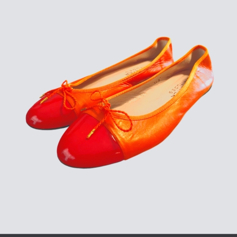 Paul Mayer Orange and Red Ballet Flats